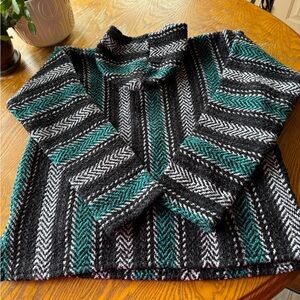 Stylish Black and Green Chevron Jacket